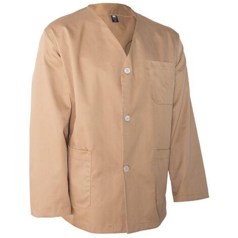 CHAQUETA SIN SOLAPA COLOR BEIGE TALLA S-XXL TALLA S TALLA S