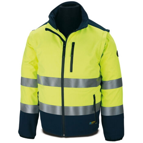 CHAQUETA SOFTSHELL AV AMARILL AZUL