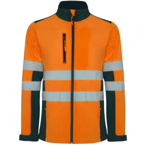 Chaqueta Softshell bicolor de alta visibilidad von cintas reflectantes ANTARES ROLY XXXXL Azul Marino/Naranja Fluor
