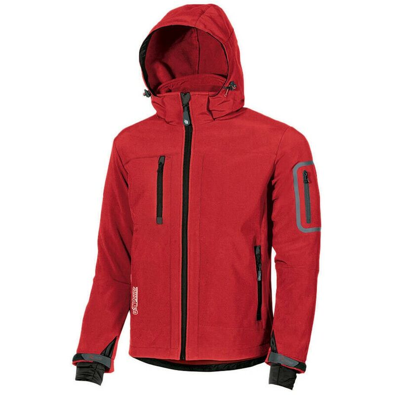 

U-POWER DW024RM-XL - Chaqueta SOFT SHELL con capucha gama DONT WORRY modelo METROPOLIS Red Magma Talla XL