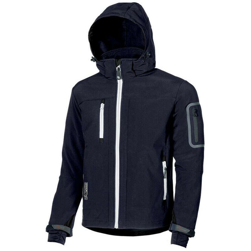 

U-POWER DW024DB-3XL - Chaqueta SOFT SHELL con capucha gama DONT WORRY modelo METROPOLIS Deep Blue Talla 3XL