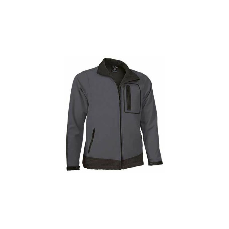 

Chaqueta técnica en tejido softshell Batavia | 10/12 niño - Gris/Negro - Valento