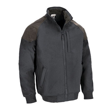 Chaqueta softshell con refuerzos bicolor VALENTO ROUGH L Gris carbón