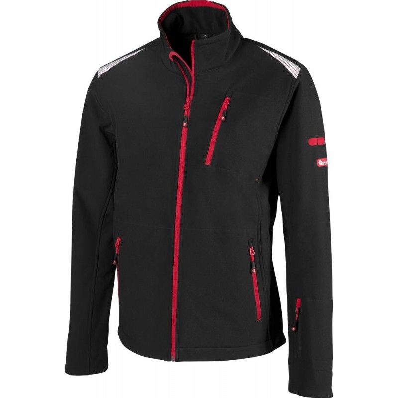 

Chaqueta Softshell FORTIS 24, negro/rojo Talla 2XL