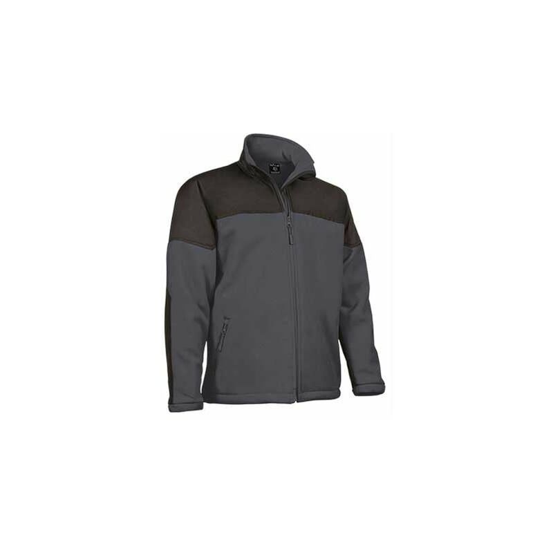 

Chaqueta en tejido softshell combinada VALENTO Makalu | XL - Negro carbón / Negro