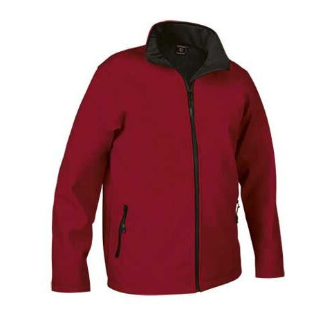 Chaqueta softshell hidrofugada y cortavientos VALENTO Horizon 4/5 Rojo loto