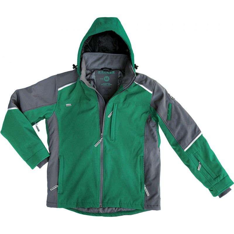 

Excess Professional Workwear - Chaqueta softshell invierno , Talla 3XL, verde /gris