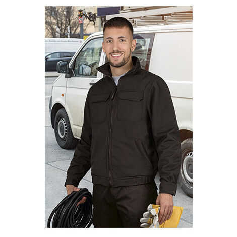 Chaqueta softshell multibolsillos para trabajo al aire libre, protección contra el frío, tejido elástico VALENTO AVALON XL Negro
