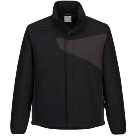 Chaqueta Softshell PW2 de Dos Capas - Comodidad y Estilo / Negro Gris / S