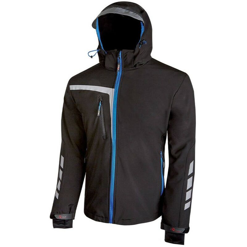 

U-POWER PE114BC-4XL - Chaqueta SOFT SHELL con capucha gama PERFORMANCE modelo QUICK Black Carbon Talla 4XL