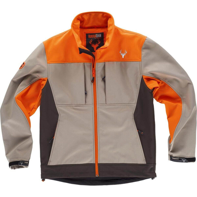 

Chaqueta Workshell combinada en tres colores de cuello alto WORKTEAM Sport S8625 | M - Beige+Naranja+Marrón