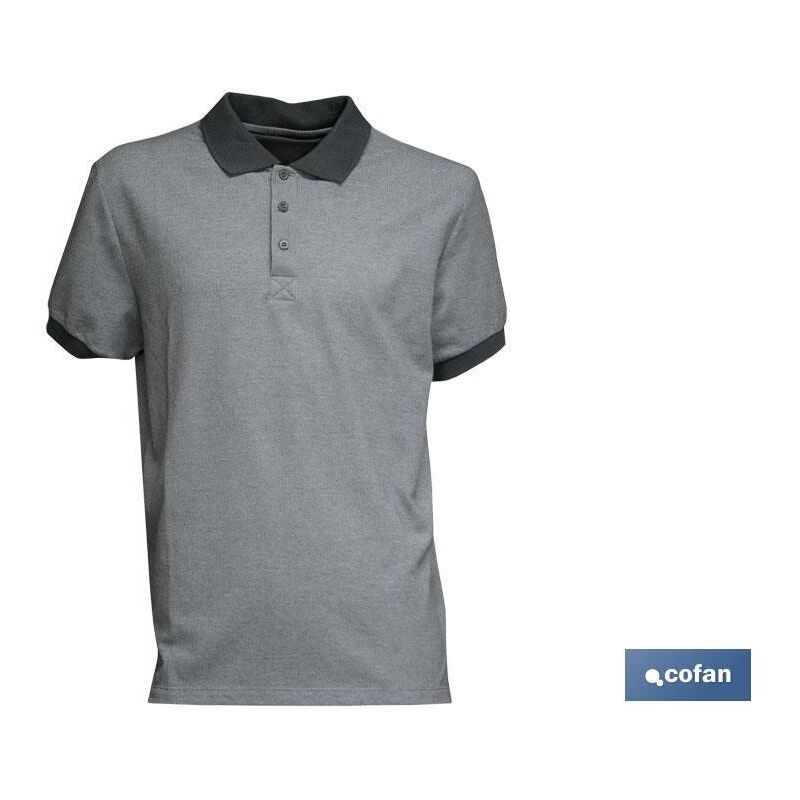 

Polo 2 tonos verdon 160gmsm gris-negro talla l