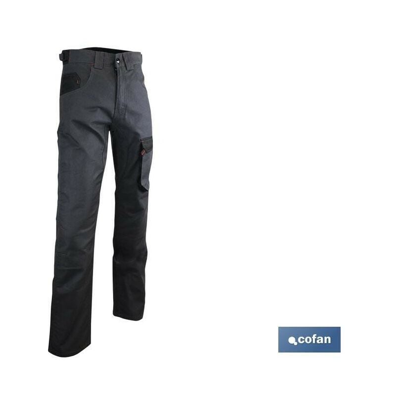 

Pantalon trabajo quant 300gmsm gris-negro t-62