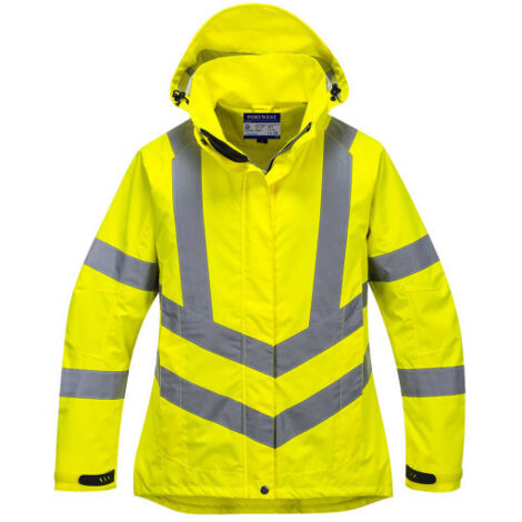 Chaqueta transpirable de A.V de mujer cintas reflectantes en ángulo LW70 XL amarillo