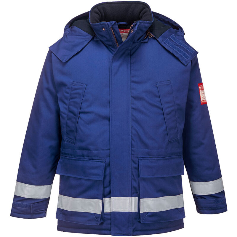 Portwest - Chaqueta de invierno ignífuga y antiestática industria offshore FR59 l Azulina