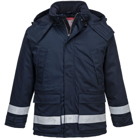 Chaqueta Winter ignífuga y antiestática para industria / Azul marino / S