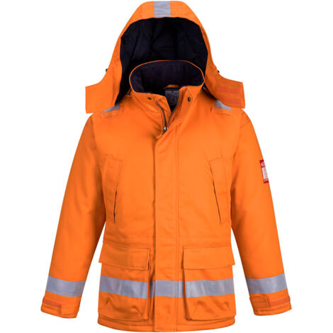 Chaqueta Winter ignífuga y antiestática para industria / Naranja / S
