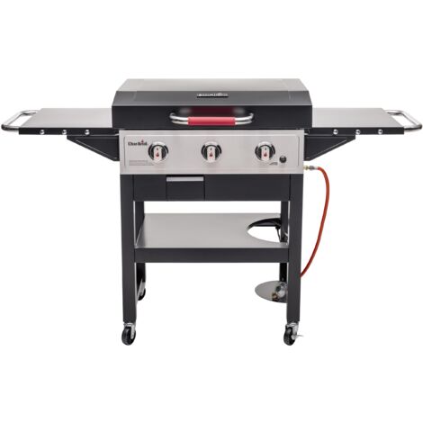 Char-Broil Griddle 3400 Grill a gas, Piastra in Ghisa 48 x 68 cm, Vassoio di Scarico e Raccolta del Grasso, Accensione Elettronica