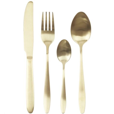 Charbon SET POSATE 16 pezzi oro chiaro PER 4 PERSONE