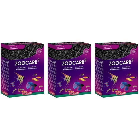 Charbon Zoocarb 2 600 ml (Lot de 3)