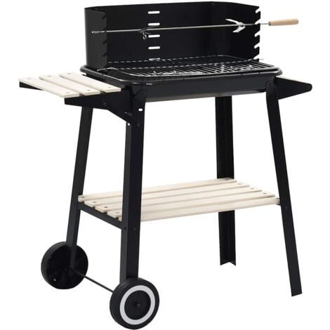 Charcoal BBQ Stand with Wheels vidaXL