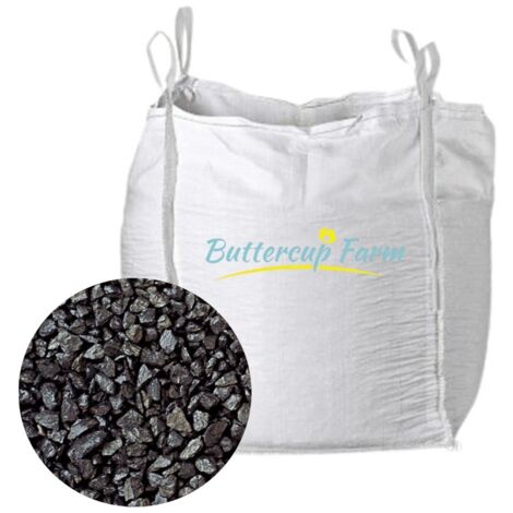 Charcoal (Black) Chippings 14mm - Premium Aggregate Bulk Bag - 850 Kilos