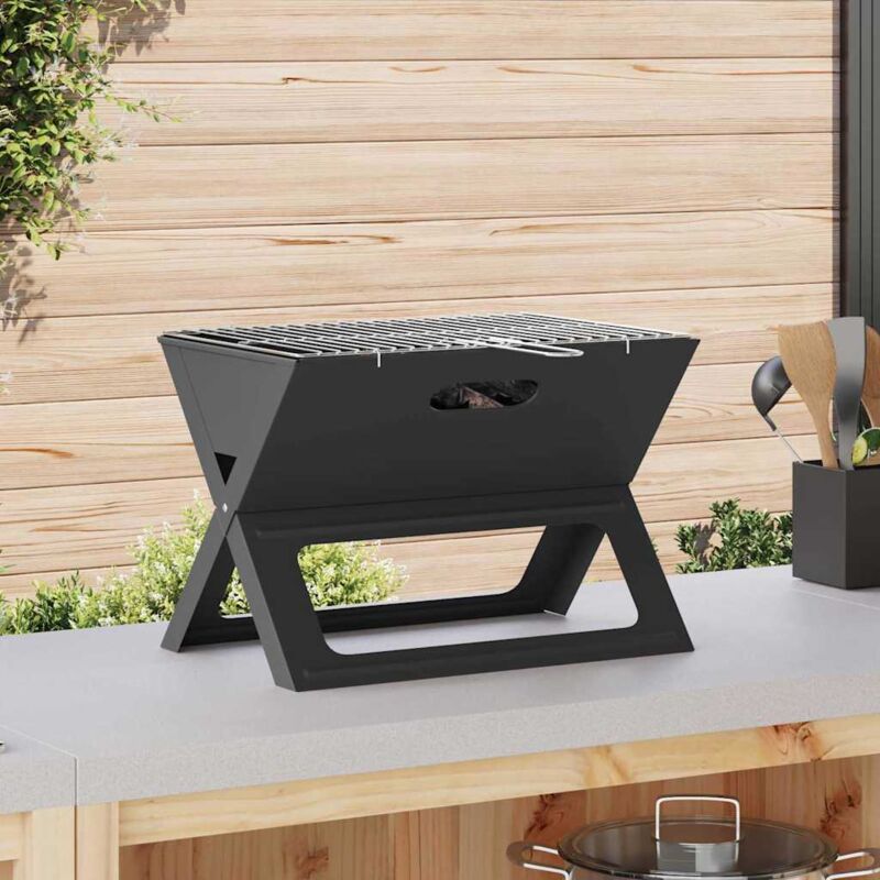 Outdoor Grill Black 46 X 30 X 31 Cm Steel Vidaxl