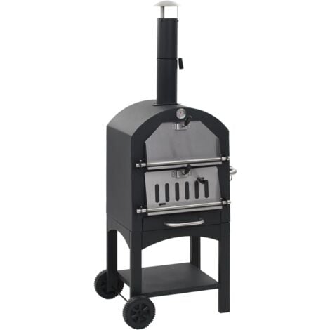 SONGMICS 16.5 Charcoal Grill with Smoker SONGMICS Finish: Black