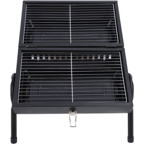 Charcoal Grill Portable Double Sided Chimney Stove Portable Barbecue Grill for Outdoor