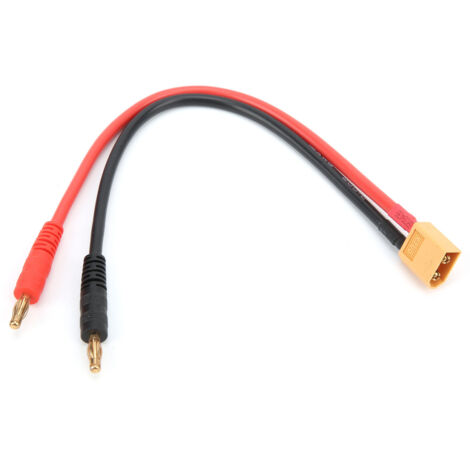 Charge de la Batterie Câble, Connecteurs Mâles XT60 vers Fiche Banane 4MM, harge de Batterie RC avec Fil en Silicone 12AWG pour chargeur de batterie LiPo B6