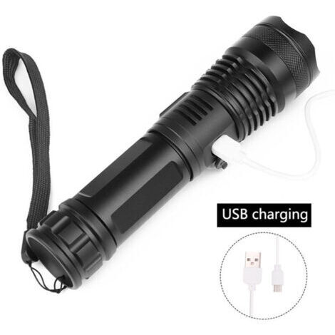 Charge USB XHP50.2 lampe de poche forte lumière d'urgence lumière forte extérieure
