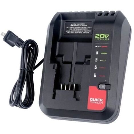 Charger 2A Chargeur de batterie au Lithium de remplacement, pour Black and Decker 18V PORTER CABLE Stanley ch