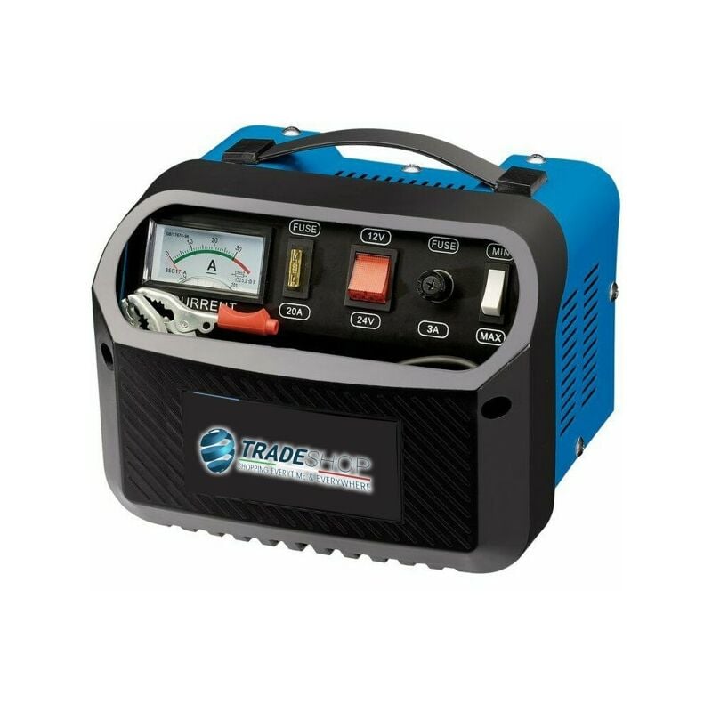 Trade Shop Traesio - Chargeur De Batterie Cb60a Voiture Moto Camping-car Bateau 12/24v 360w 60a Emergency Booster