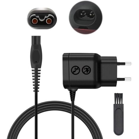 Chargeur 0,8 W 8 V pour rasoir Philips HQ850 QP2530 QP2630 QP2630/30 QP2530/30. Adaptateur de charge compatible avec le cordon d'alimentation du rasoir hybride Norelco Oneblade.