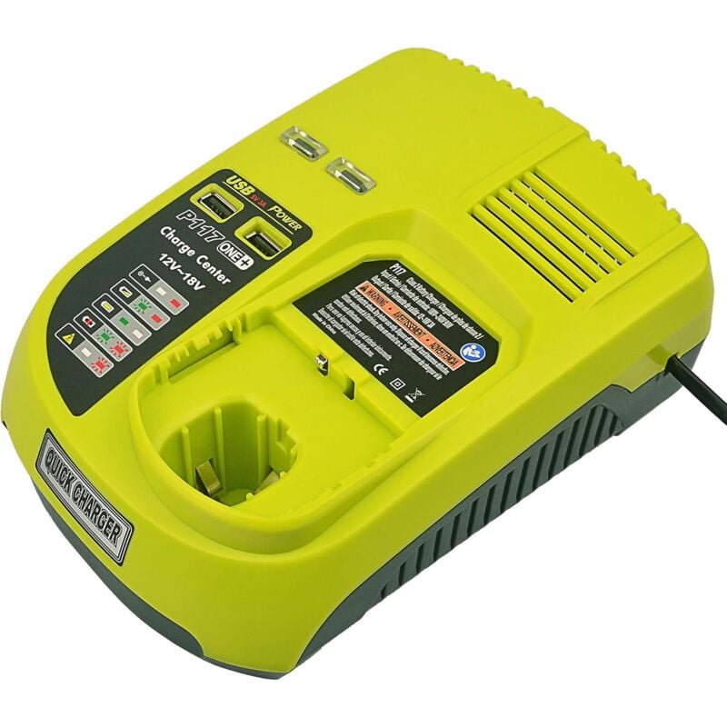 Memkey - Chargeur 12V-18V Lithium-Ion et Ni-Mh/Ni-Cd 3A pour Ryobi one+ P104 P105 P102 P103 P107 P108 (Compatible avec 260051002 P117 P118 P113