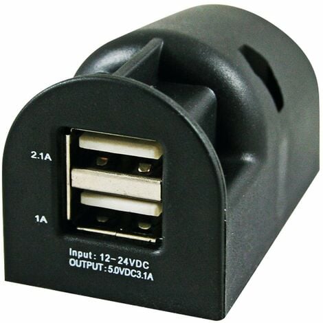 Prise en saillie 2P+T avec chargeur USB métal