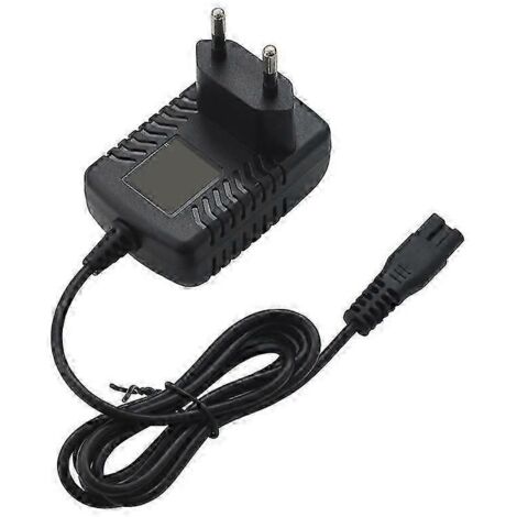 Chargeur 2,4 V/3,6 V avec prise européenne pour rasoir électrique (adultes, enfants, tondeuses pour animaux) - Noir