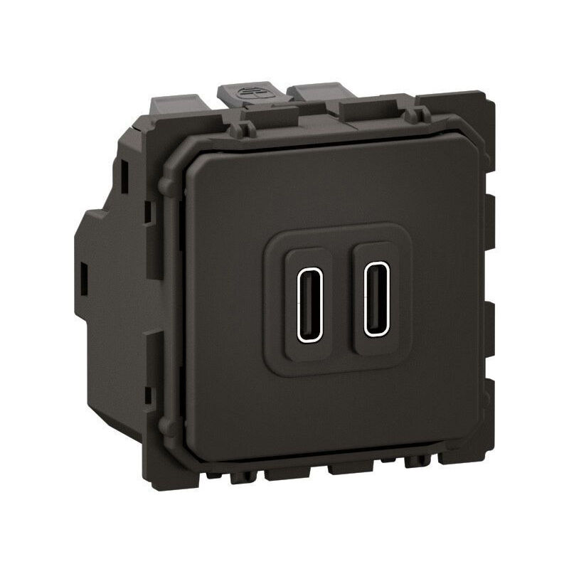 Legrand - Prise 2USB Céliane Type-C 20W Power Delivery - bornes automatiques (CM0154)