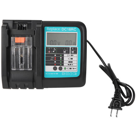 Chargeur à Écran DC18RC pour Batteries Li-Ion Makita 14.4-18V BL1815 BL1415 BL1460 (Prise US 110-130V)