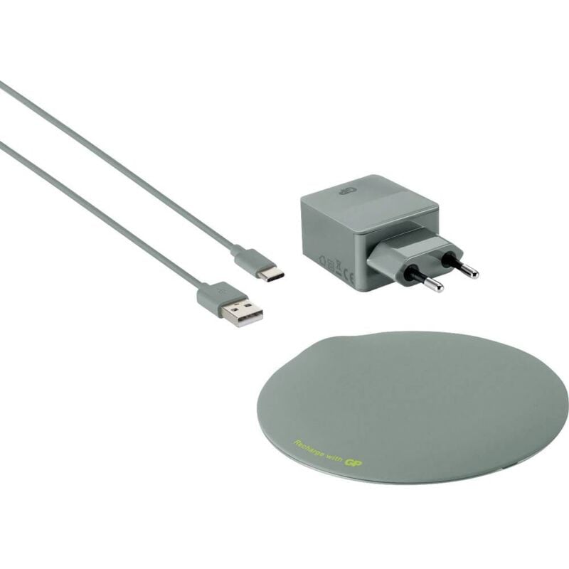 Chargeur à induction GP Batteries QP1A 165QP1AGREY 3000 mA Sorties standard Qi gris foncé 1 pc(s)