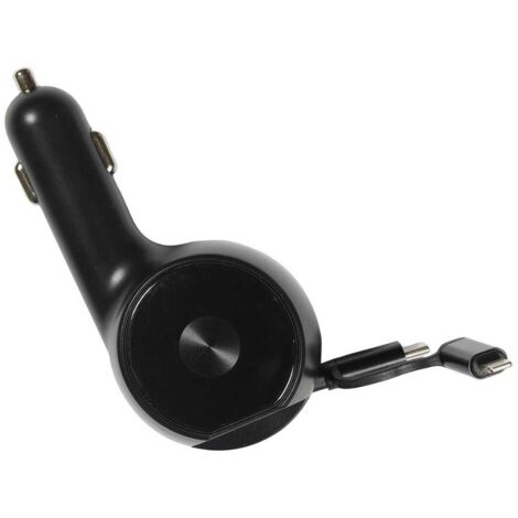 Chargeur allume cigare câble retractable 60 Watt 4 en 1