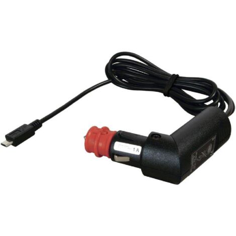 Chargeur allume-cigare compatible avec smartphone tablette - 1.8m - Micro-USB - coude