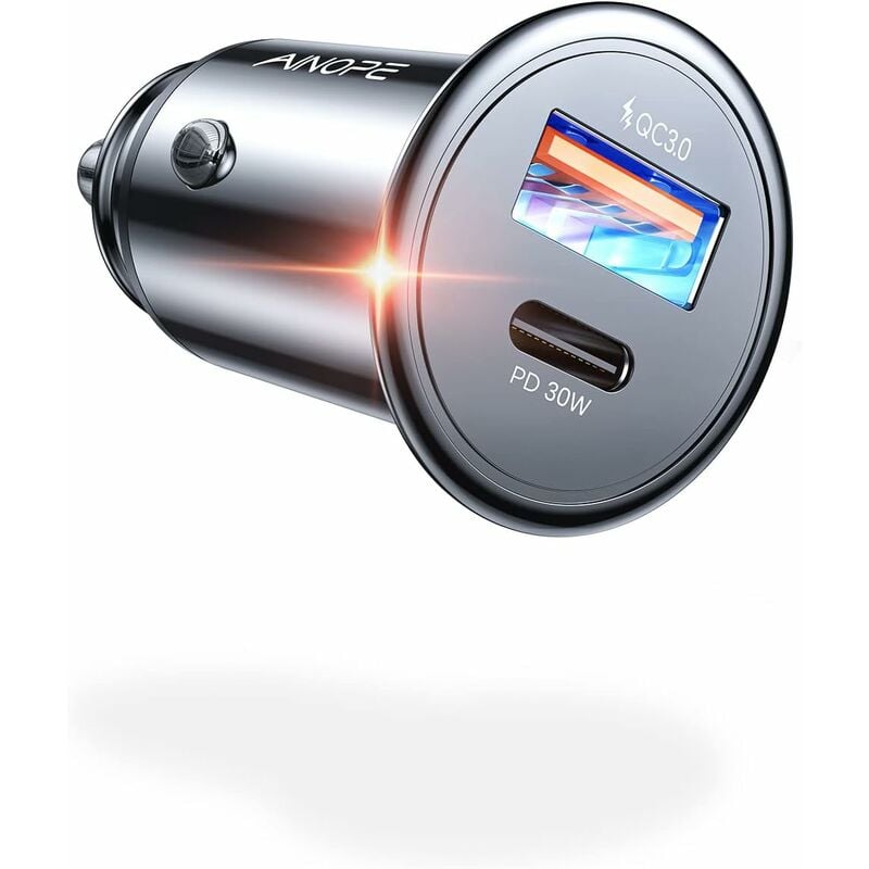 Chargeur allume-cigare USB C 48 W chargeur de voiture PD&QC3.0 adaptateur allume-cigare USB rapide pour iPhone 13 12 11 Pro Max X XR XS 8, Samsung