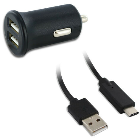 Chargeur Allume-Cigares 2 Usb-A 2.4 A - Noir - Jumpl