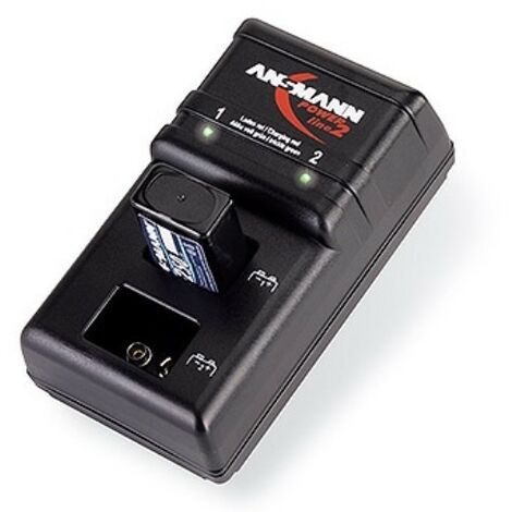 Chargeur ANSMANN Powerline 2 -  2 accus - NiMh - 9V