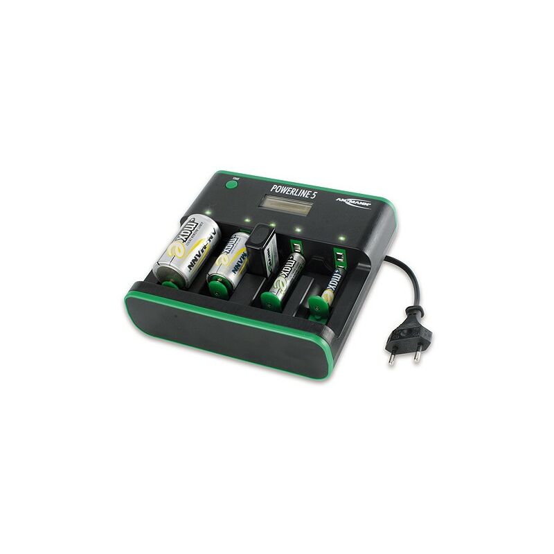 Chargeur Ansmann Powerline 5 - 1 à 5 accus aaa/aa/c/d - NiMh - 9V