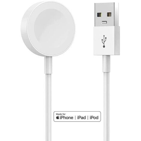 Chargeur Apple Watch[Apple MFI certification] Câble de recharge magnétique sans fil rapide câble de recharge portatif Compatible avec Apple Watch Series 8 7 6 5 4 3 2 SE Ultra, 38/40/42/44mm