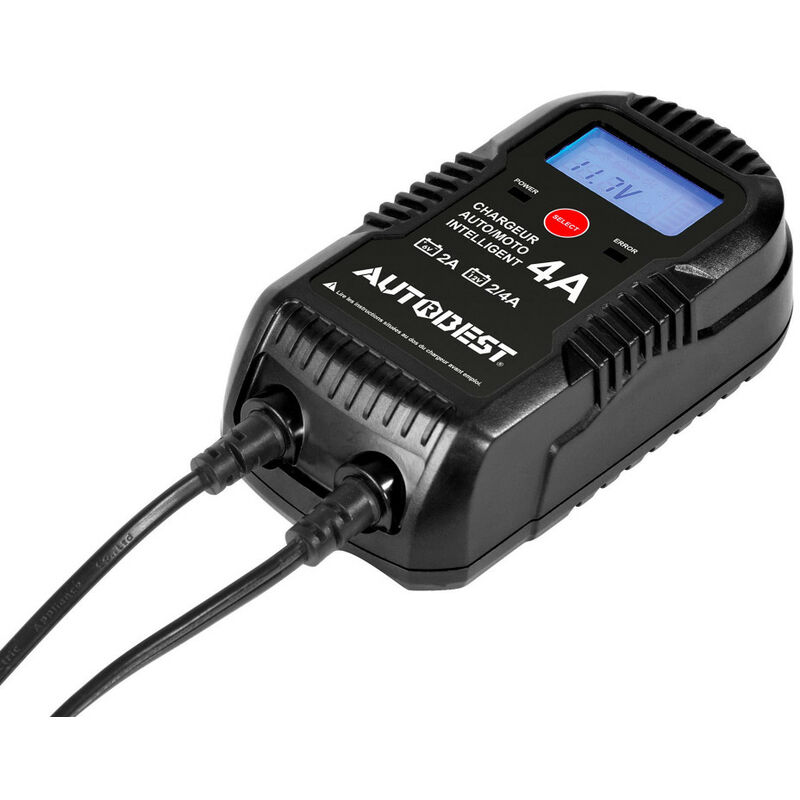Autobest - Chargeur de batterie Automatique 4A - 6V / 12V