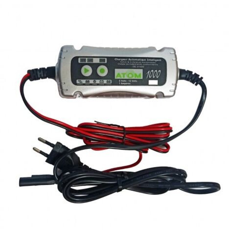 Chargeur Automatique Intelligent ACEDIS Atom 1000 - 6V 12V 1A, pour batteries plomb étanche GEL AGM stationnaires