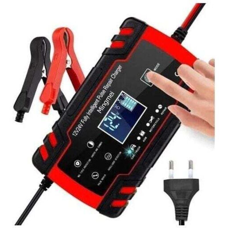 Chargeur Batterie voiture Intelligent 8a 12v/24v.3 étapes de Chargeur Batterie et automatique réparation fonction camion